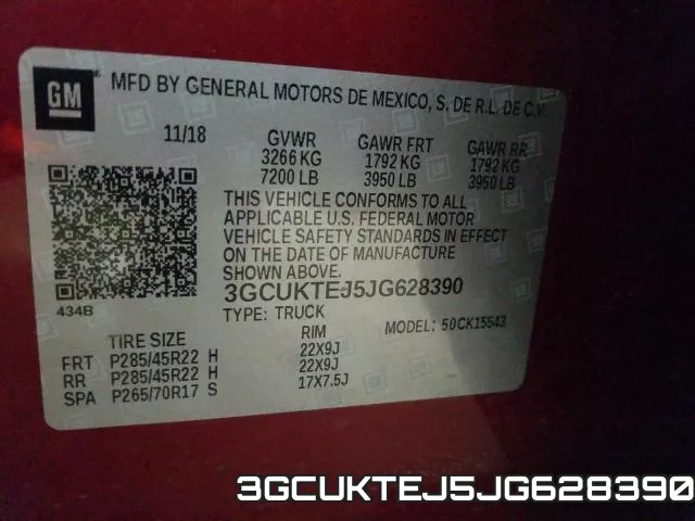 3GCUKTEJ5JG628390 фото 2