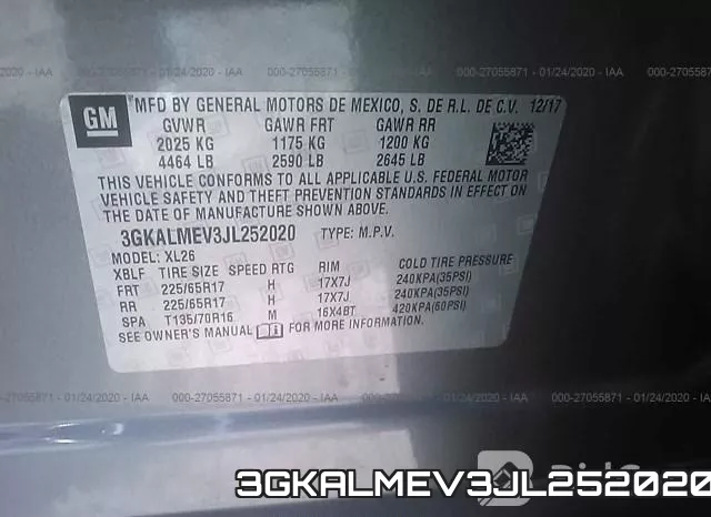 3GKALMEV3JL252020 фото 10