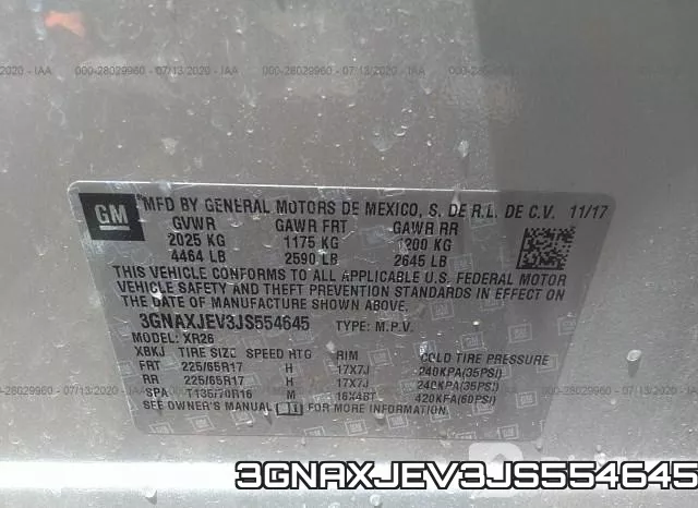 3GNAXJEV3JS554645 фото 10