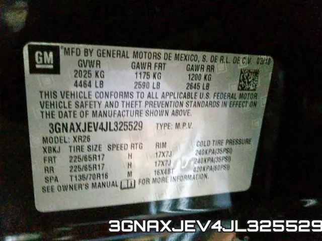 3GNAXJEV4JL325529 фото 2