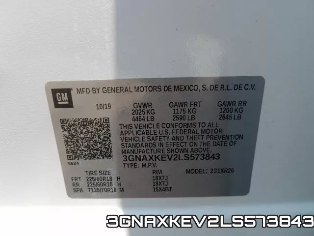 3GNAXKEV2LS573843 фото 2