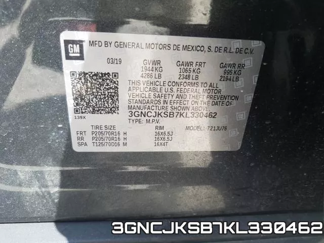 3GNCJKSB7KL330462 фото 2