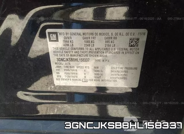 3GNCJKSB8HL158337 фото 10