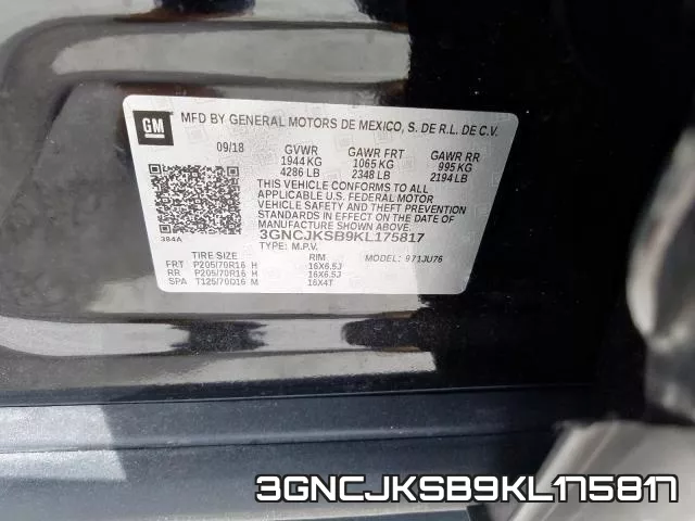 3GNCJKSB9KL175817 фото 2