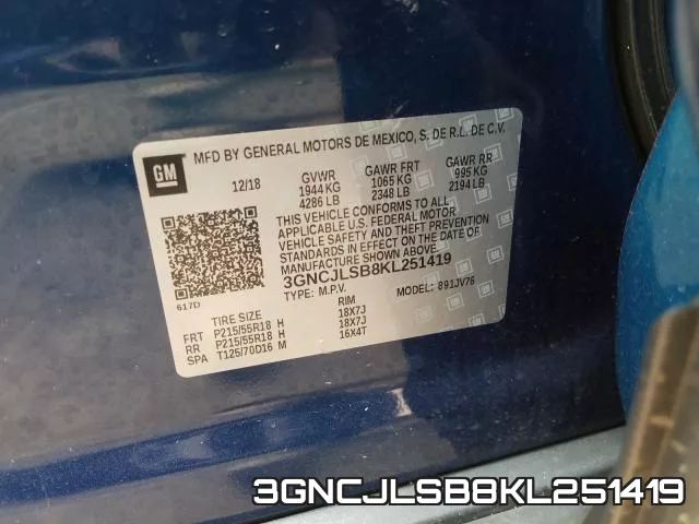 3GNCJLSB8KL251419 фото 2