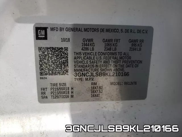 3GNCJLSB9KL210166 фото 2
