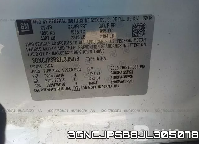 3GNCJPSB8JL305078 фото 10