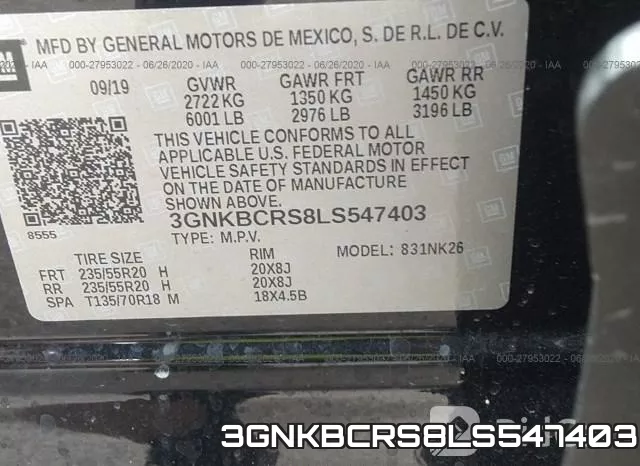 3GNKBCRS8LS547403 фото 10