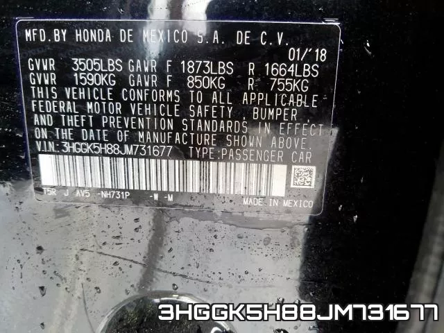 3HGGK5H88JM731677 фото 2