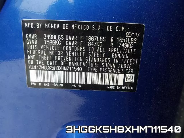 3HGGK5H8XHM711540 фото 2