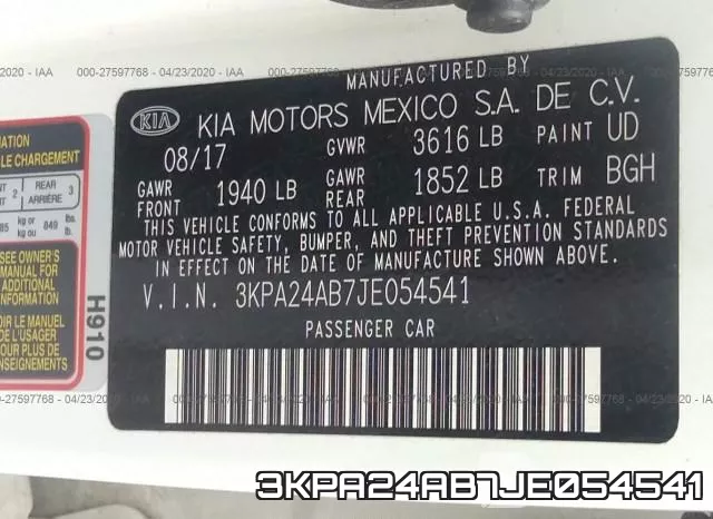 3KPA24AB7JE054541 фото 10