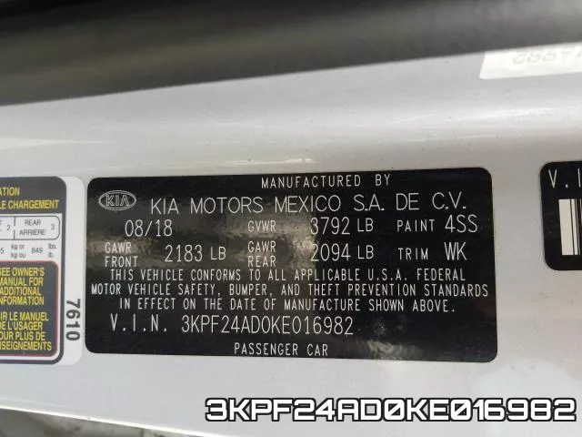 3KPF24AD0KE016982 фото 2