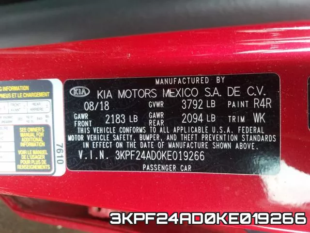 3KPF24AD0KE019266 фото 2