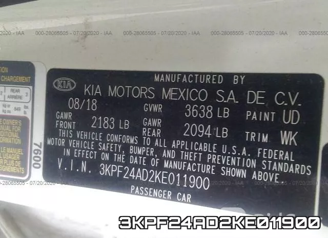 3KPF24AD2KE011900 фото 10