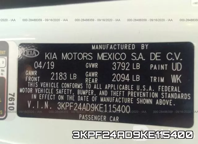 3KPF24AD9KE115400 фото 10