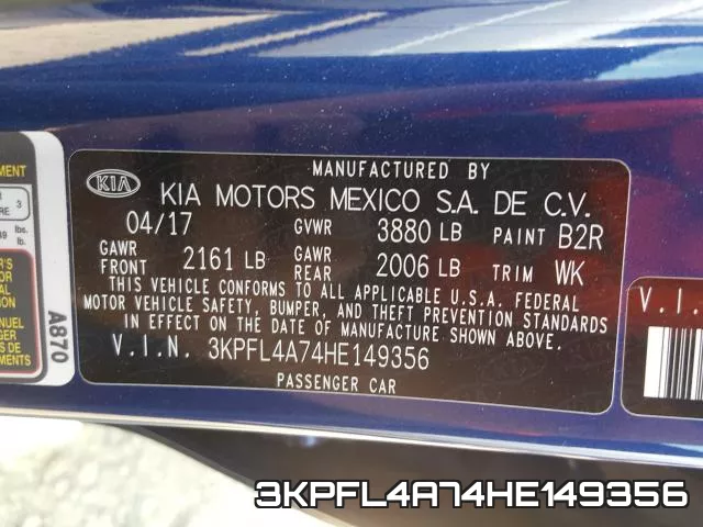 3KPFL4A74HE149356 фото 2