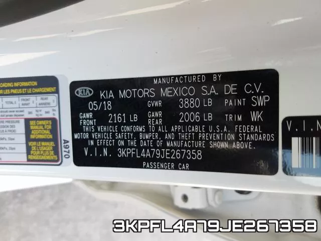 3KPFL4A79JE267358 фото 2