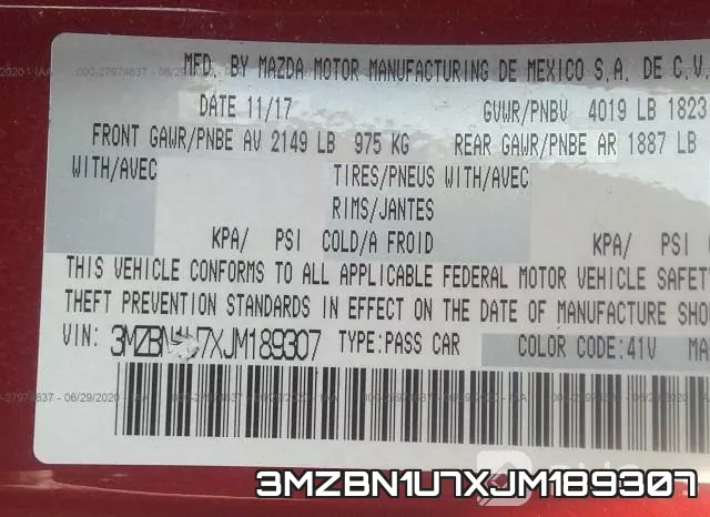 3MZBN1U7XJM189307 фото 10