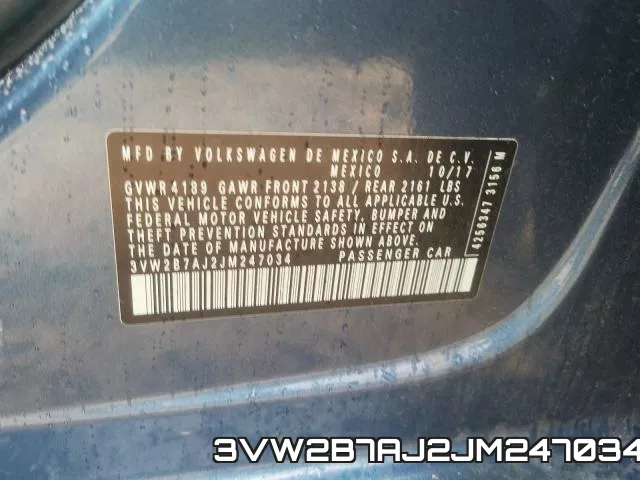 3VW2B7AJ2JM247034 фото 2