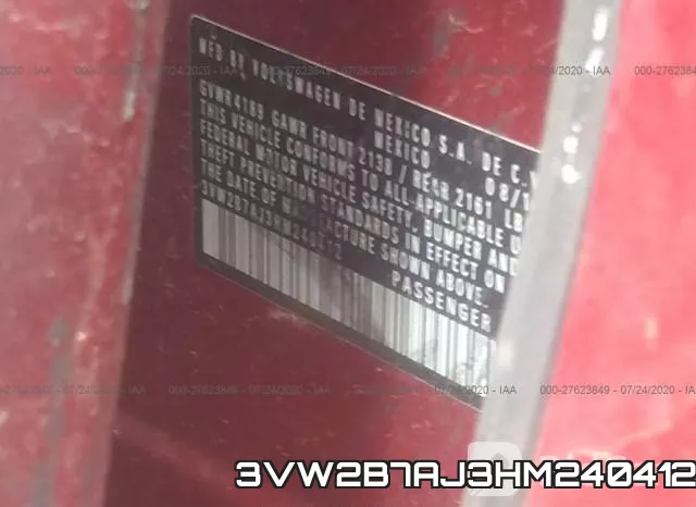 3VW2B7AJ3HM240412 фото 10