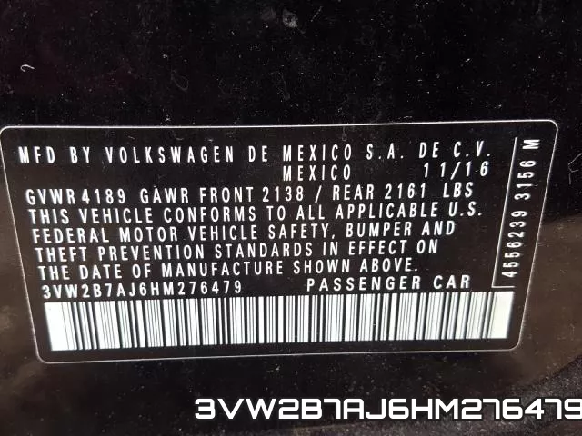 3VW2B7AJ6HM276479 фото 2