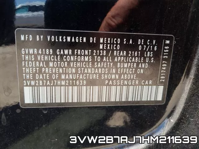 3VW2B7AJ7HM211639 фото 2
