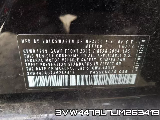 3VW447AU7JM263419 фото 2