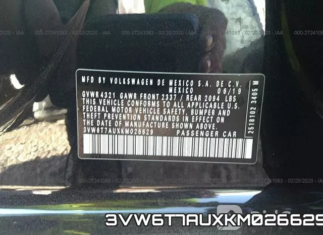 3VW6T7AUXKM026629 фото 10