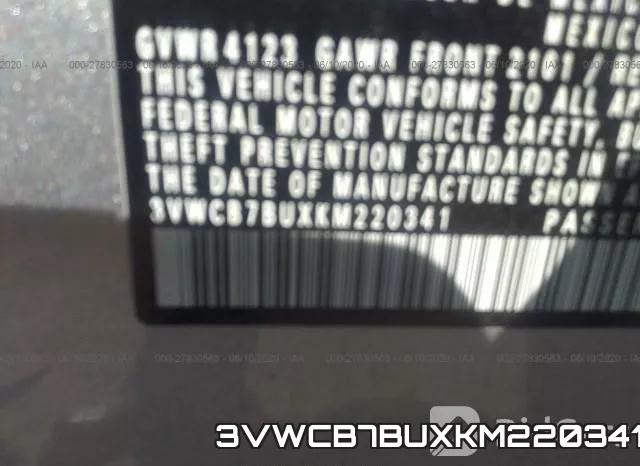 3VWCB7BUXKM220341 фото 10