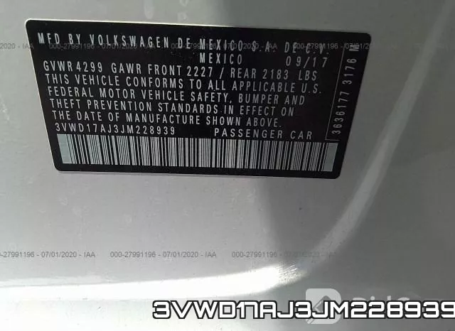 3VWD17AJ3JM228939 фото 10
