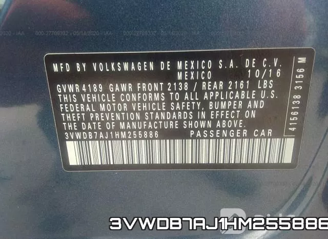 3VWDB7AJ1HM255886 фото 10