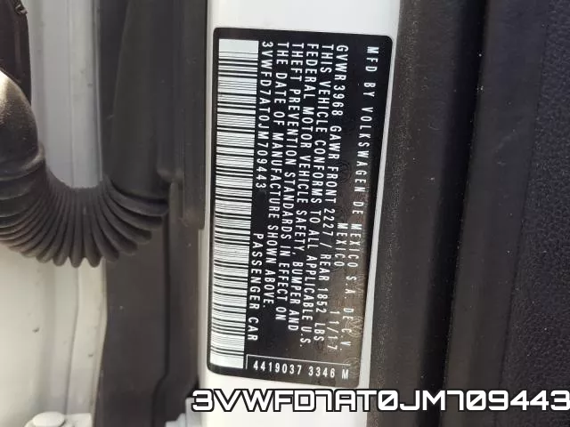 3VWFD7AT0JM709443 фото 2