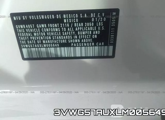3VWG57AUXLM005649 фото 10