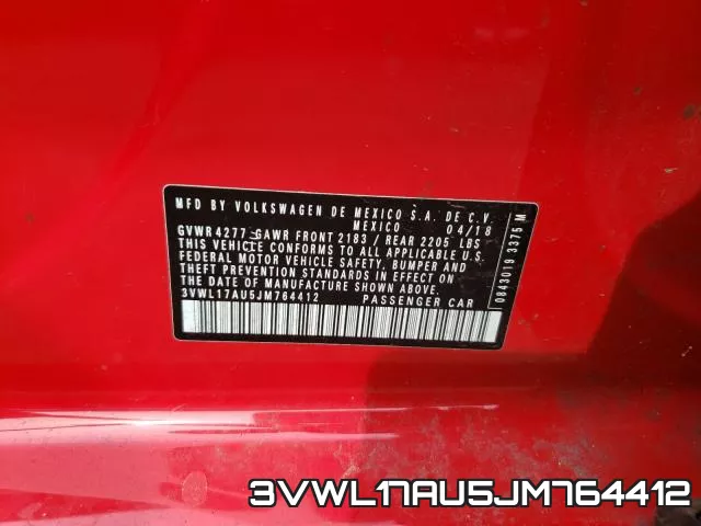 3VWL17AU5JM764412 фото 2