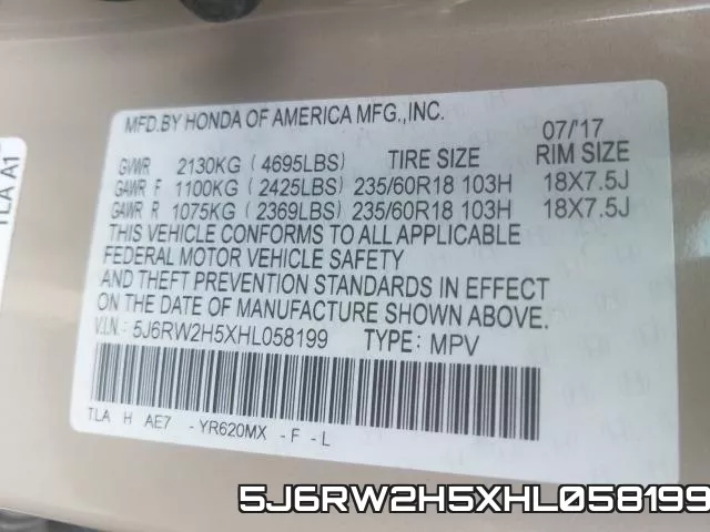 5J6RW2H5XHL058199 фото 2