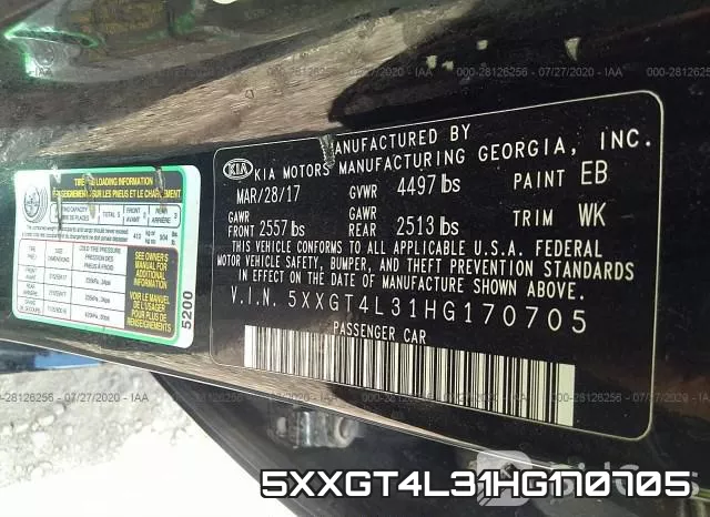 5XXGT4L31HG170705 фото 10