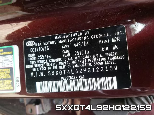 5XXGT4L32HG122159 фото 2