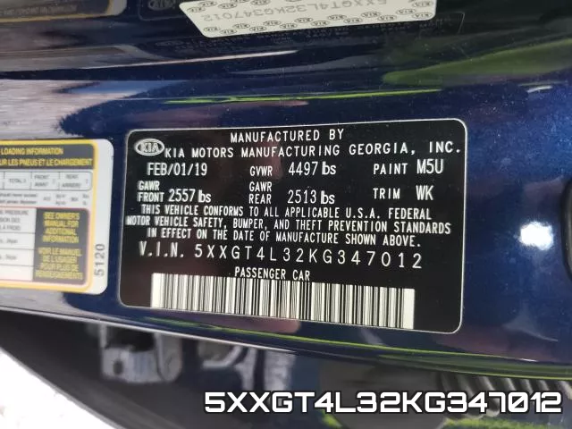 5XXGT4L32KG347012 фото 2