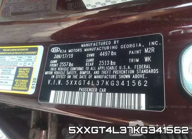 5XXGT4L37KG341562 фото 10