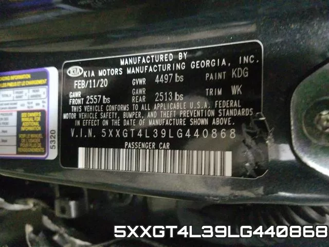 5XXGT4L39LG440868 фото 2