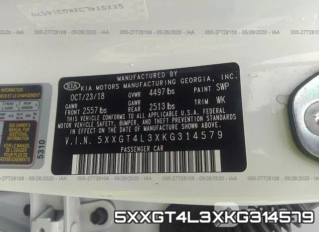 5XXGT4L3XKG314579 фото 10