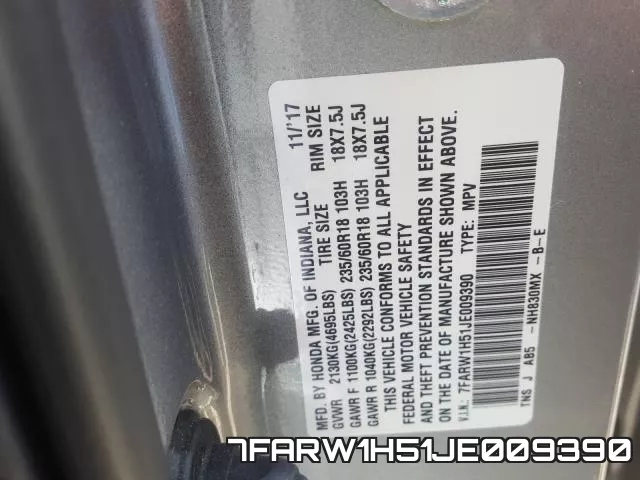 7FARW1H51JE009390 фото 2