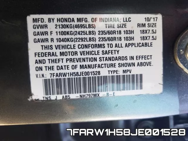 7FARW1H58JE001528 фото 2