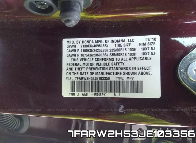 7FARW2H53JE103356 фото 10