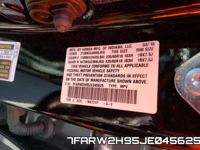 7FARW2H95JE045625 фото 2