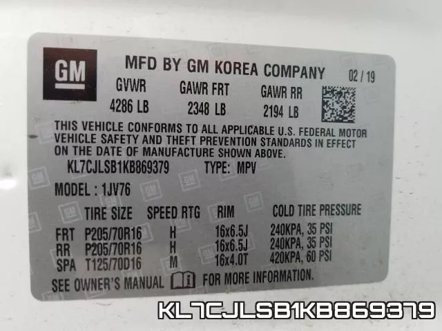 KL7CJLSB1KB869379 фото 2