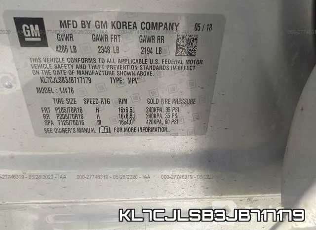 KL7CJLSB3JB717179 фото 10