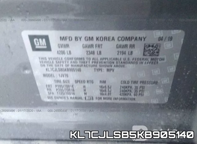 KL7CJLSB5KB905140 фото 10