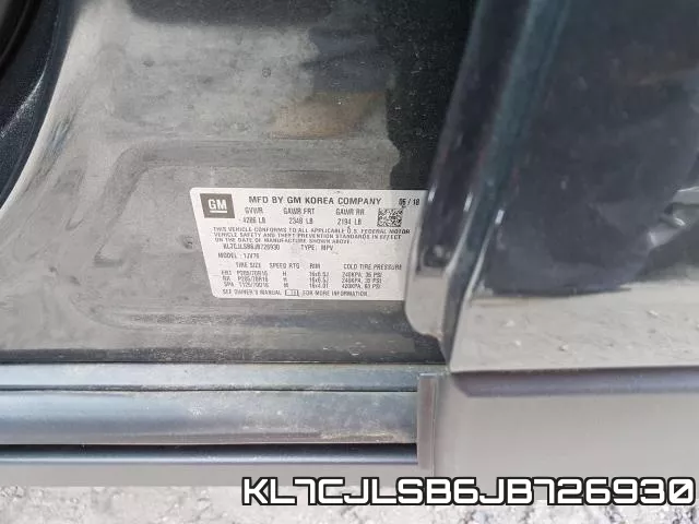 KL7CJLSB6JB726930 фото 2