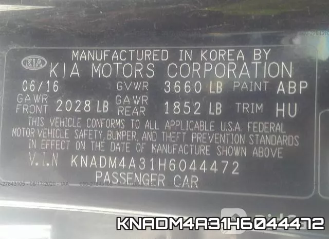 KNADM4A31H6044472 фото 10